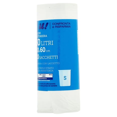 Sacchi Pattumiera 30 Litri con Laccetto U! Confronta e Risparmia